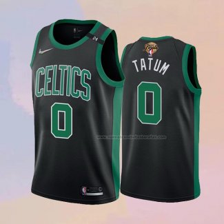 Camiseta Boston Celtics Jayson Tatum NO 0 Statement 2022 NBA Finals Negro