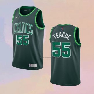 Camiseta Boston Celtics Jeff Teague NO 55 Earned 2020-21 Verde