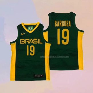 Camiseta Brasil Leandro Barbosa NO 19 2019 FIBA Baketball World Cup Verde