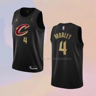 Camiseta Cleveland Cavaliers Evan Mobley NO 4 Statement 2022-23 Negro