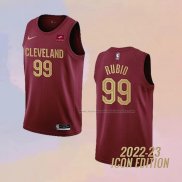 Camiseta Cleveland Cavaliers Ricky Rubio NO 99 Icon 2022-23 Rojo