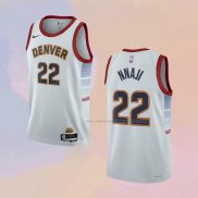 Camiseta Denver Nuggets Zeke Nnaji NO 22 Ciudad 2022-23 Blanco