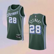 Camiseta Detroit Pistons Isaiah Stewart NO 28 Ciudad 2022-23 Verde