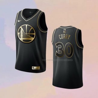 Camiseta Golden Edition Golden State Warriors Stephen Curry NO 30 Negro