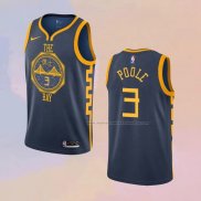 Camiseta Golden State Warriors Jordan Poole NO 3 Ciudad 2018-19 Azul