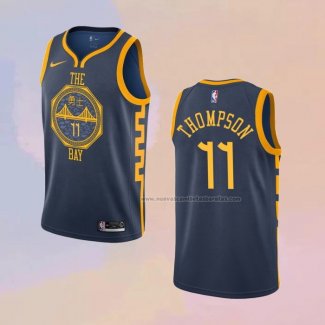 Camiseta Golden State Warriors Klay Thompson NO 11 Ciudad 2018-19 Azul