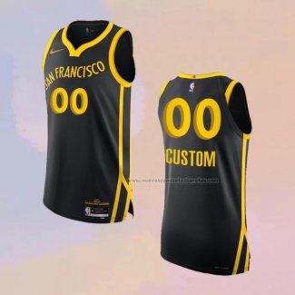 Camiseta Golden State Warriors Personalizada Ciudad Autentico 2023-24 Negro