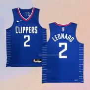 Camiseta Los Angeles Clippers Kawhi Leonard NO 2 Icon 2020-21 Autentico Azul