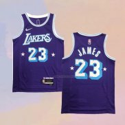 Camiseta Los Angeles Lakers Kobe Bryant NO 23 Ciudad Edition 2021-22 Violeta