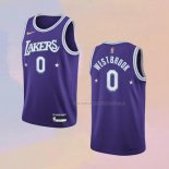 Camiseta Los Angeles Lakers Russell Westbrook NO 0 Ciudad 2021-22 Violeta