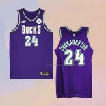 Camiseta Milwaukee Bucks Pat Connaughton NO 24 Classic 2022-23 Violeta