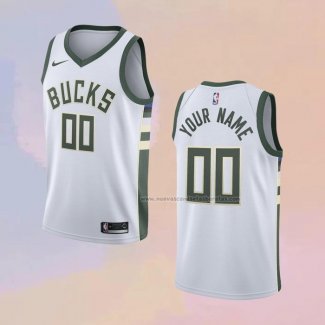 Camiseta Milwaukee Bucks Personalizada Association 2020-21 Blanco