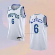 Camiseta Minnesota Timberwolves Jordan Mclaughlin NO 6 Classic 2023-24 Blanco