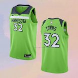 Camiseta Minnesota Timberwolves Karl-Anthony Towns NO 32 Statement Verde