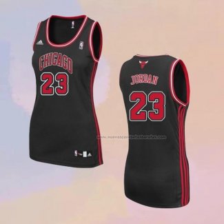 Camiseta Mujer Chicago Bulls Michael Jordan NO 23 Negro