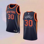 Camiseta New York Knicks Julius Randle NO 30 Statement 2022-23 Negro