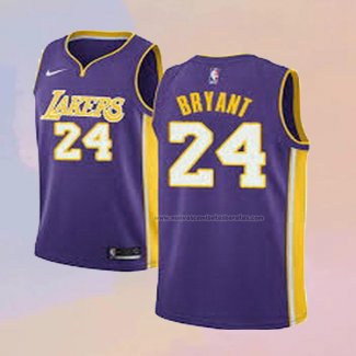 Camiseta Nino Los Angeles Lakers Kobe Bryant NO 24 Statehombret 2017-18 Violeta