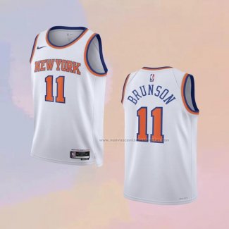 Camiseta Nino New York Knicks Jalen Brunson NO 11 Association 2022-23 Blanco