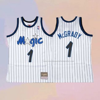 Camiseta Orlando Magic Tracy McGrady NO 1 Hardwood Classics Throwback Blanco