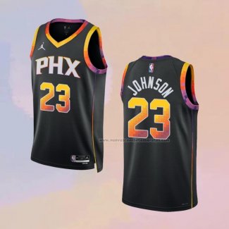 Camiseta Phoenix Suns Cameron Johnson NO 23 Statement 2022-23 Negro