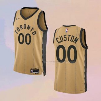 Camiseta Toronto Raptors Personalizada Ciudad 2023-24 Oro