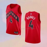 Camiseta Toronto Raptors Scottie Barnes NO 4 Icon 2022-23 Rojo