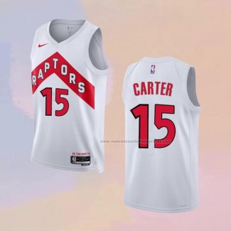 Camiseta Toronto Raptors Vince Carter NO 15 Association 2022-23 Blanco