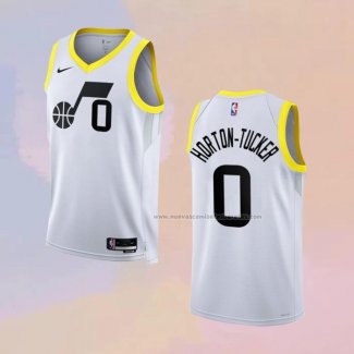 Camiseta Utah Jazz Talen Horton-Tucker NO 0 Association 2022-23 Blanco