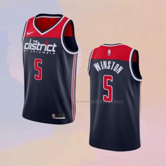 Camiseta Washington Wizards Cassius Winston NO 5 Association 2020-21 Azul