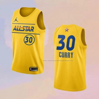 Camiseta All Star 2021 Golden State Warriors Stephen Curry NO 30 Oro