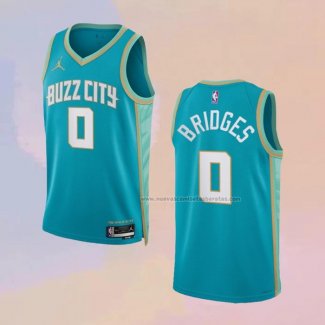 Camiseta Charlotte Hornets Miles Bridges NO 0 Ciudad 2023-24 Verde