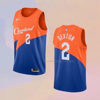 Camiseta Cleveland Cavaliers Collin Sexton NO 2 Ciudad Edition Azul