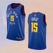 Camiseta Denver Nuggets Nikola Jokic NO 15 Statement 2020-21 Azul