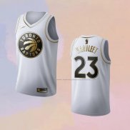 Camiseta Golden Edition Toronto Raptors Fred Vanvleet NO 23 Blanco