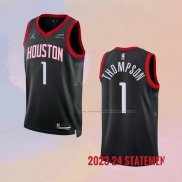 Camiseta Houston Rockets Amen Thompson NO 1 Statement 2023-24 Negro