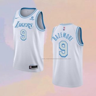 Camiseta Los Angeles Lakers Kent Bazemore NO 9 Ciudad 2021-22 Blanco