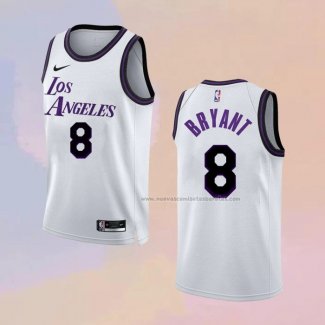 Camiseta Los Angeles Lakers Kobe Bryant NO 8 Ciudad 2022-23 Blanco