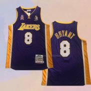 Camiseta Los Angeles Lakers Kobe Bryant NO 8 Mitchell & Ness 2001-02 Violeta