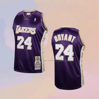 Camiseta Los Angeles Lakers LeBron James NO 24 Hardwood Classics Hall Of Fame 2020 Violeta