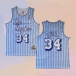 Camiseta Los Angeles Lakers Shaquille O'Neal NO 34 Mitchell & Ness 1996-97 Azul Blanco