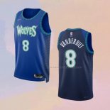 Camiseta Minnesota Timberwolves Jarred Vanderbilt NO 8 Ciudad 2021-22 Azul