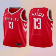 Camiseta Nino Houston Rockets James Harden NO 13 Icon 2017-18 Rojo