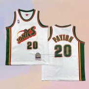 Camiseta Nino Seattle SuperSonics Gary Payton NO 20 Historic Retro Blanco