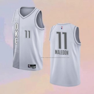 Camiseta Oklahoma City Thunder Theo Maledon NO 11 Ciudad 2021-22 Blanco