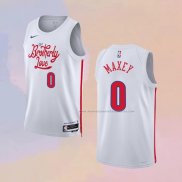 Camiseta Philadelphia 76ers Tyrese Maxey NO 0 Ciudad 2022-23 Blanco