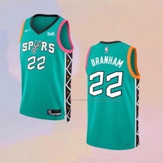 Camiseta San Antonio Spurs Malaki Branham NO 22 Ciudad 2022-23 Verde