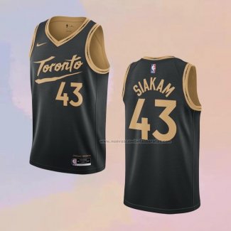 Camiseta Toronto Raptors Pascal Siakam NO 43 Ciudad 2020-21 Negro