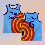 Camiseta Tune Squad Lebron James NO 6 Azul