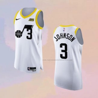 Camiseta Utah Jazz Stanley Johnson NO 3 Association Autentico 2022-23 Blanco