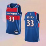 Camiseta Washington Wizards Kyle Kuzma NO 33 Ciudad 2021-22 Azul